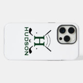 Golfspieler Initialen Benutzerdefiniertes Monogram iPhone Hülle (Rückseite (Horizontal))