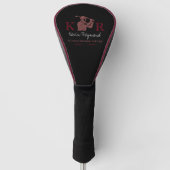 Golfspieler Initialen Skript Name Golf Headcover (Vorderseite)