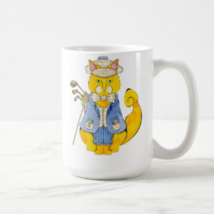 Golfspieler-Katzen-Tasse Kaffeetasse
