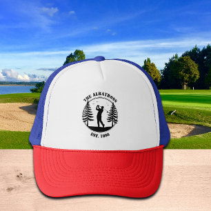 Golfspieler Kiefern Name hinzufügen Truckerkappe