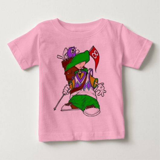 Golfspieler-Kind Baby T-shirt (Vorderseite)