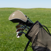 Golfspieler klassisches Monogramm Golfer hellbraun Golf Headcover (In SItu)