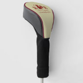 Golfspieler Klassisches Monogramm Roter Golfer Golf Headcover (angewinkelt)