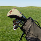 Golfspieler Klassisches Monogramm Roter Golfer Golf Headcover (In SItu)