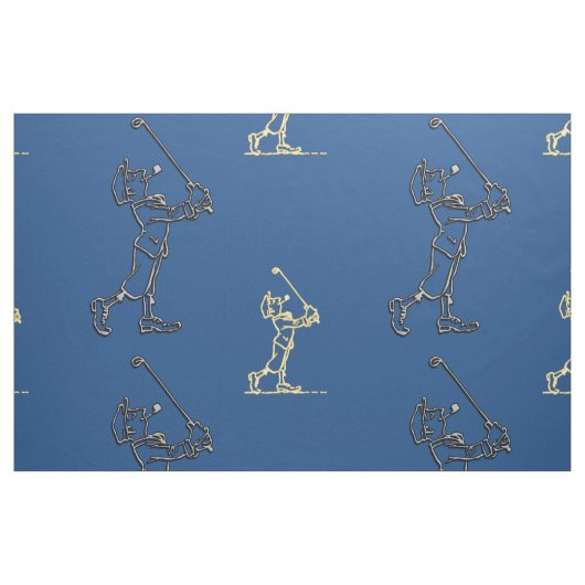 Golfspieler-Konturentwurf ~ editable Hintergrund Stoff (Fat Quarter (45,7 x 55,9 cm))