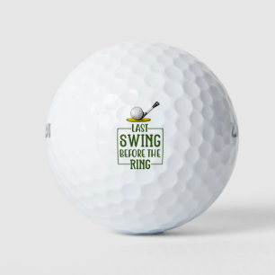Golfspieler letzter Schwung vor dem Ring Junggesel Golfball