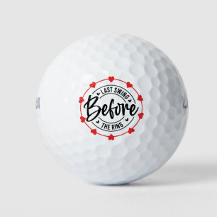 Golfspieler letzter Schwung vor dem Ring Junggesel Golfball