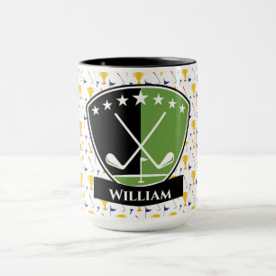 Golfspieler-Monogramm Tasse