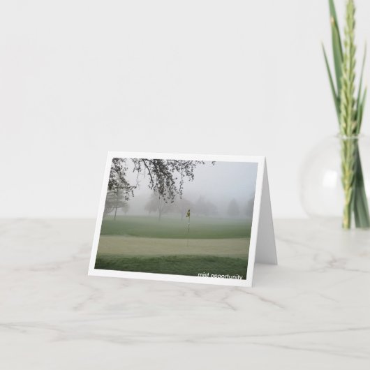 Golfspieler-Nebel-Gelegenheit Notecard Karte (Vorderseite)