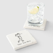 Golfspieler personalisiert steinuntersetzer (Seitenansicht)