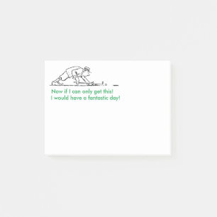 Golfspieler Posten-es-Anmerkungen Post-it Klebezettel