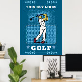 Golfspieler Poster (Heimbüro)