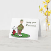 Golfspieler-Ruhestand Karte (Gelbe Blume)