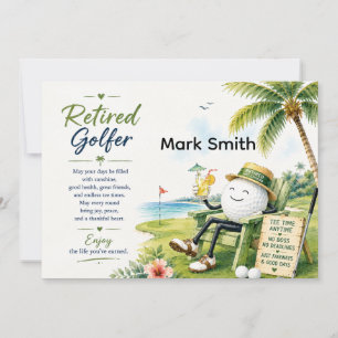 Golfspieler-Ruhestands-Par-Tee-Party Golfen auf de Einladung