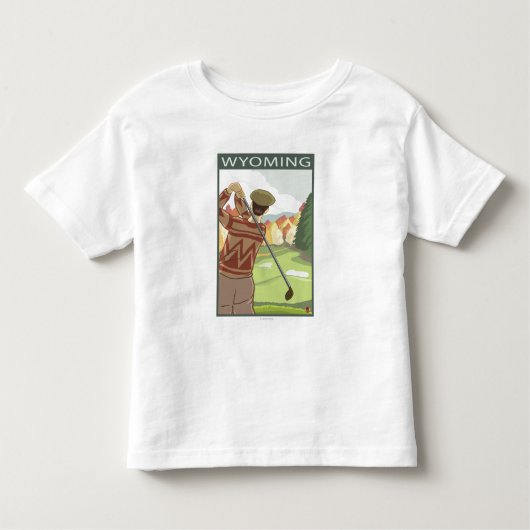 Golfspieler SceneWyoming Kleinkind T-shirt (Vorderseite)