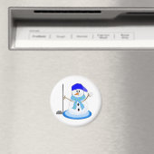 Golfspieler Schneemann Magnet (In Situ (Geschirrspüler))