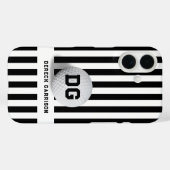 Golfspieler | Schwarze Initialen Case-Mate iPhone Hülle (Rückseite (Horizontal))