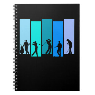 Golfspieler-Silhouette Notizblock