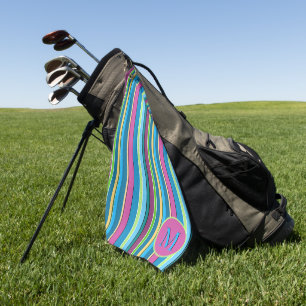 Golfspieler Sommerreifen Lila türkisfarbenes Golfh Golfhandtuch