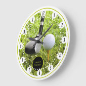 Golfspieler | Sportgeschenke Große Wanduhr (Winkel)