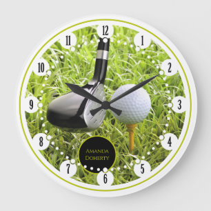 Golfspieler Sportgeschenke Große Wanduhr