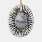 Golfspieler Swirl Keramik Ornament (Rechts)