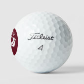 Golfspieler-Symbol, Name und Alter tiefrot Golfball (Logo)