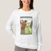 Golfspieler-Szene - Flachkopfsee, Montana T-Shirt (Vorderseite)
