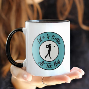 Golfspieler Tee Zeit Sport Humor Lustiges Wortspie Tasse