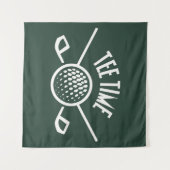 Golfspieler Tee-Zeit Wandteppich (Vorderseite (Horizontal))