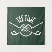 Golfspieler Tee-Zeit Wandteppich (Vorderseite)