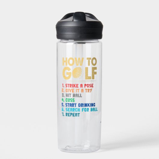 Golfspieler Trinkflasche (Vorderseite)