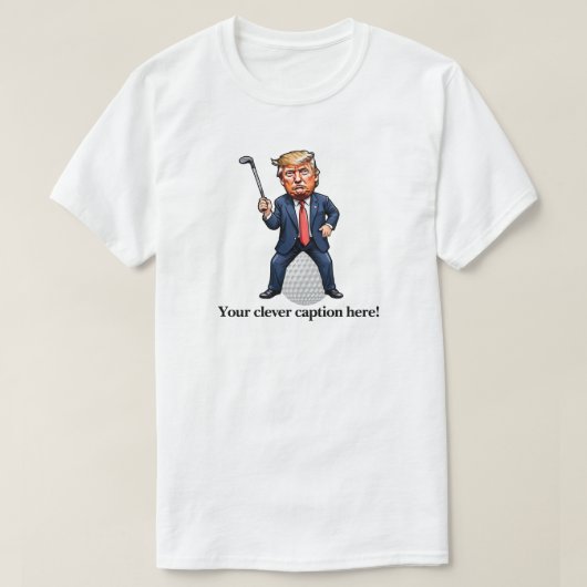 Golfspieler Trump T-Shirt (Design vorne)