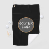 Golfspieler-Vater-Schwarz-graues Golf-Tuch Golfhandtuch (Insitu)
