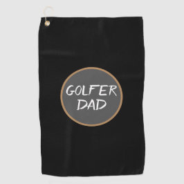 Golfspieler-Vater-Schwarz-graues Golf-Tuch Golfhandtuch