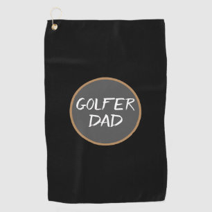 Golfspieler-Vater-Schwarz-graues Golf-Tuch Golfhandtuch
