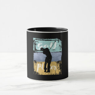 Golfspieler Vintage Retro Stil Golf Tasse