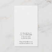 Golfspieler Visitenkarte (Rückseite)