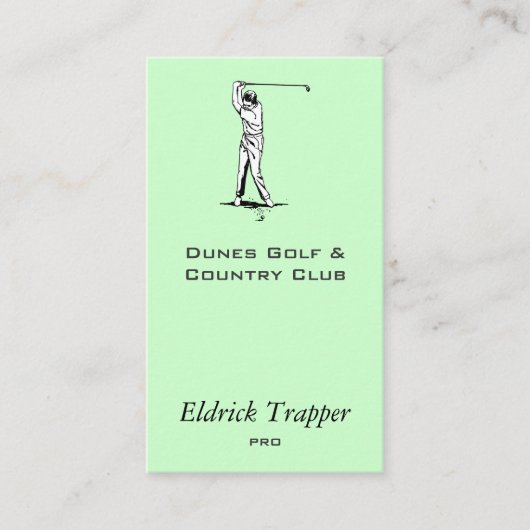 Golfspieler Visitenkarte (Vorderseite)