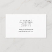 Golfspieler Visitenkarte (Rückseite)