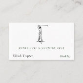Golfspieler Visitenkarte (Vorderseite)