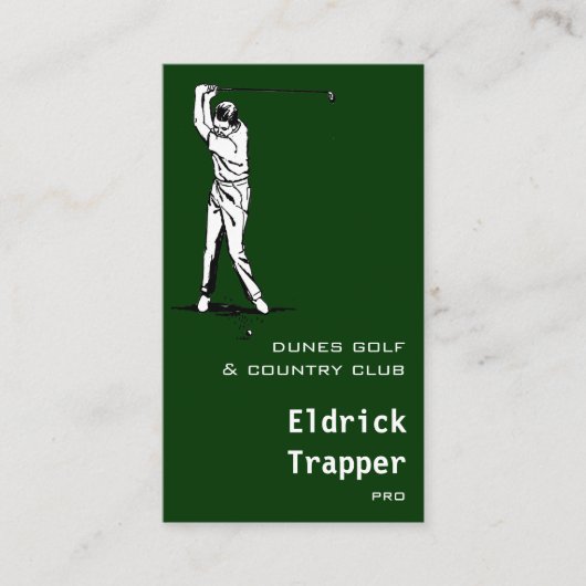 Golfspieler Visitenkarte (Vorderseite)