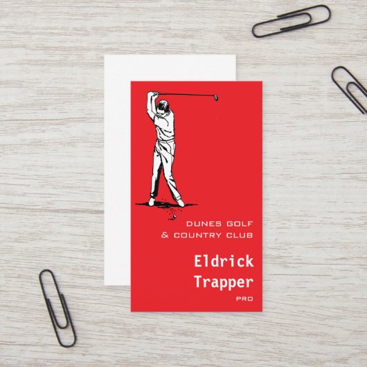 Golfspieler Visitenkarte (Vorderseite/Rückseite Beispiel)