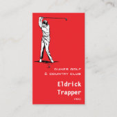 Golfspieler Visitenkarte (Vorderseite)