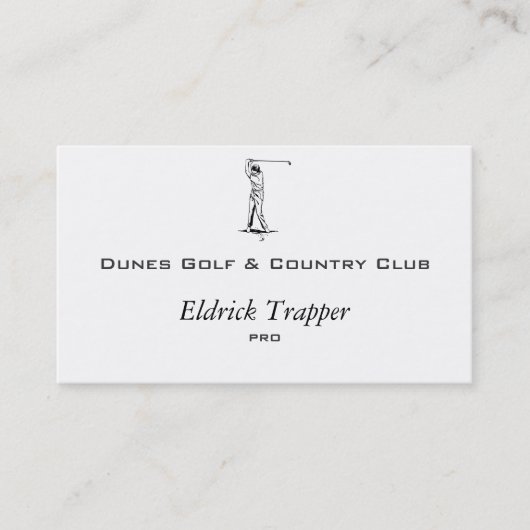 Golfspieler Visitenkarte (Vorderseite)