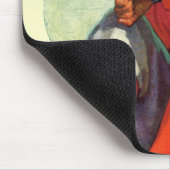 Golfspieler wartet mousepad (Ecke)