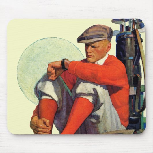 Golfspieler wartet mousepad (Vorne)