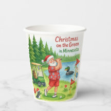 Golfspieler Weihnachtsmann spielt Golf in Minnesot