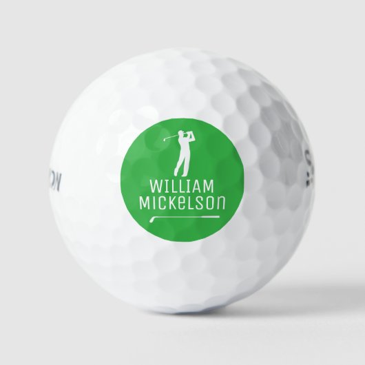 Golfspielerball Mit Seinem Namen Golfball (Vorderseite)