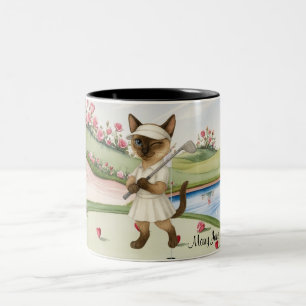 Golfspielerin Braut Junggesellinnenabschied Katzen Zweifarbige Tasse